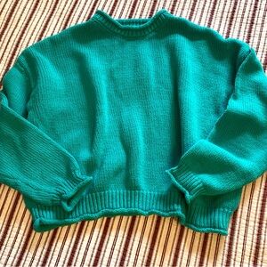 Zenana Turquoise Crop Sweater